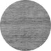 Round Machine Washable Abstract Gray Modern Rug, wshabs5270gry