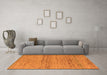 Machine Washable Abstract Orange Modern Area Rugs in a Living Room, wshabs5270org