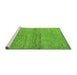 Sideview of Machine Washable Abstract Green Modern Area Rugs, wshabs5270grn