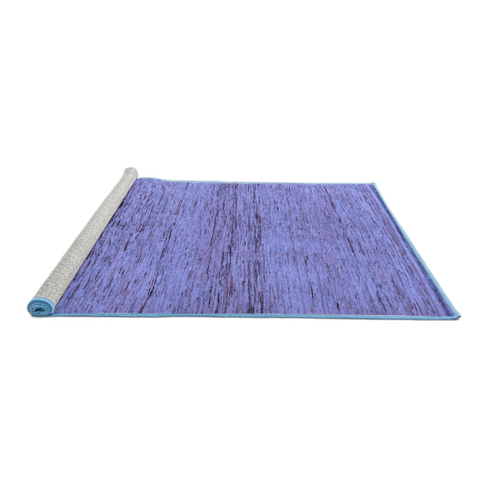 Sideview of Machine Washable Abstract Blue Modern Rug, wshabs5270blu