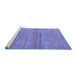 Sideview of Machine Washable Abstract Blue Modern Rug, wshabs5270blu