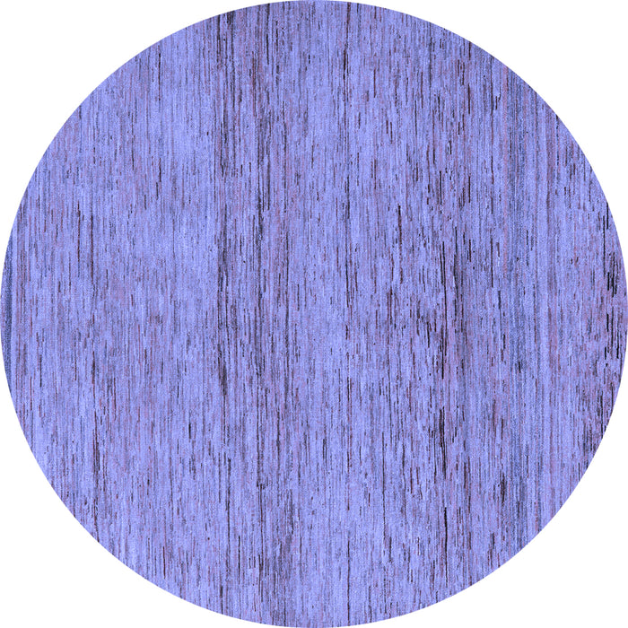 Round Abstract Blue Modern Rug, abs5270blu