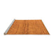 Sideview of Machine Washable Abstract Orange Modern Area Rugs, wshabs5270org