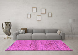 Machine Washable Abstract Purple Modern Area Rugs in a Living Room, wshabs5270pur