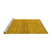 Sideview of Machine Washable Abstract Yellow Modern Rug, wshabs5270yw