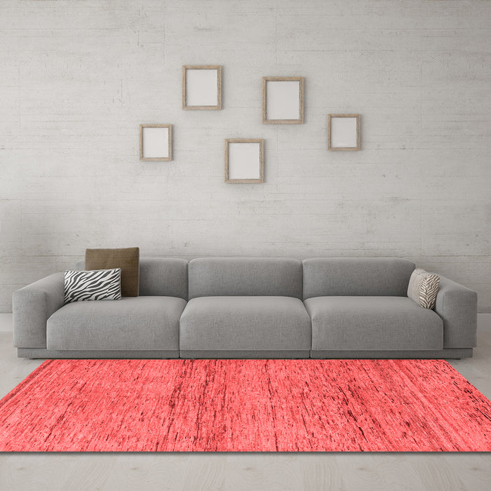 Modern Red Washable Rugs