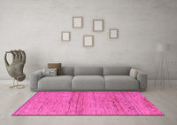 Machine Washable Abstract Pink Modern Rug, wshabs5270pnk