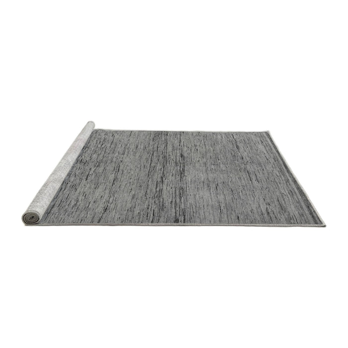 Sideview of Machine Washable Abstract Gray Modern Rug, wshabs5270gry