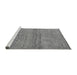 Sideview of Machine Washable Abstract Gray Modern Rug, wshabs5270gry