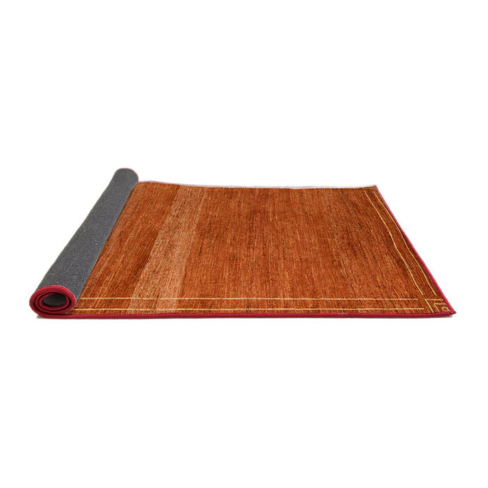 Sideview of Abstract Orange Red Modern Rug, abs5271