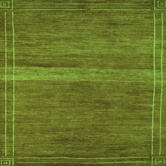 Square Abstract Green Modern Rug, abs5271grn