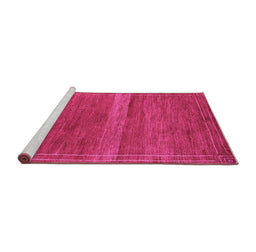 Sideview of Machine Washable Abstract Pink Modern Rug, wshabs5271pnk