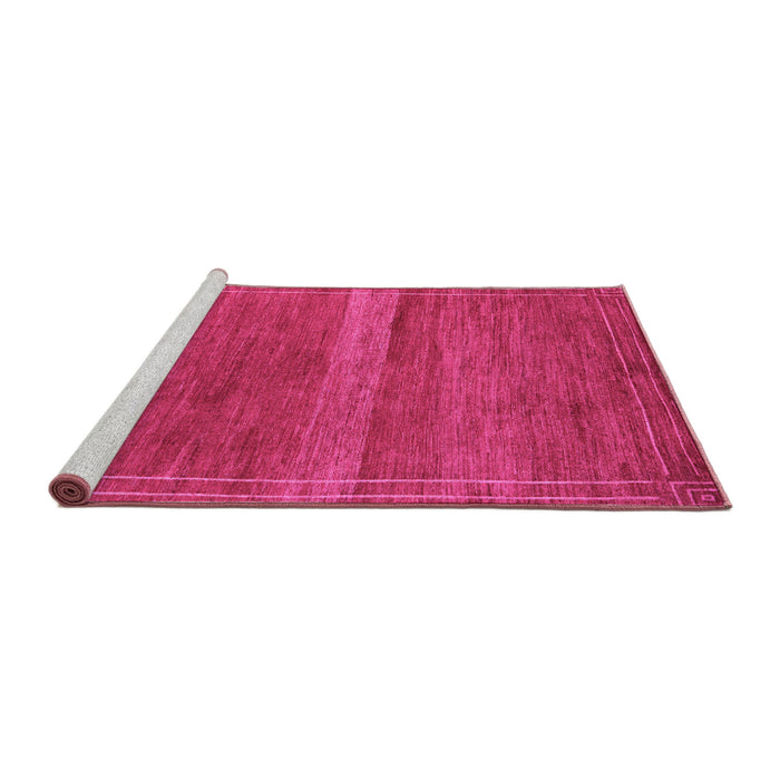 Sideview of Machine Washable Abstract Pink Modern Rug, wshabs5271pnk