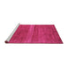 Sideview of Machine Washable Abstract Pink Modern Rug, wshabs5271pnk