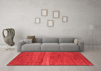 Machine Washable Abstract Red Modern Rug, wshabs5271red