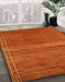 Machine Washable Abstract Orange Red Rug in a Family Room, wshabs5271