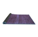 Sideview of Abstract Blue Modern Rug, abs5271blu