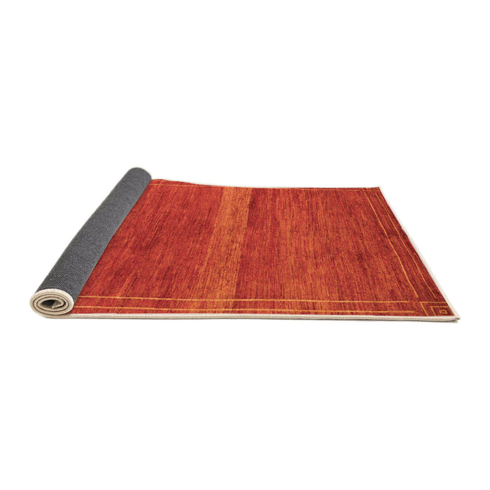 Sideview of Abstract Orange Modern Rug, abs5271org