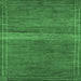 Square Abstract Emerald Green Modern Rug, abs5271emgrn