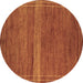 Round Abstract Brown Modern Rug, abs5271brn