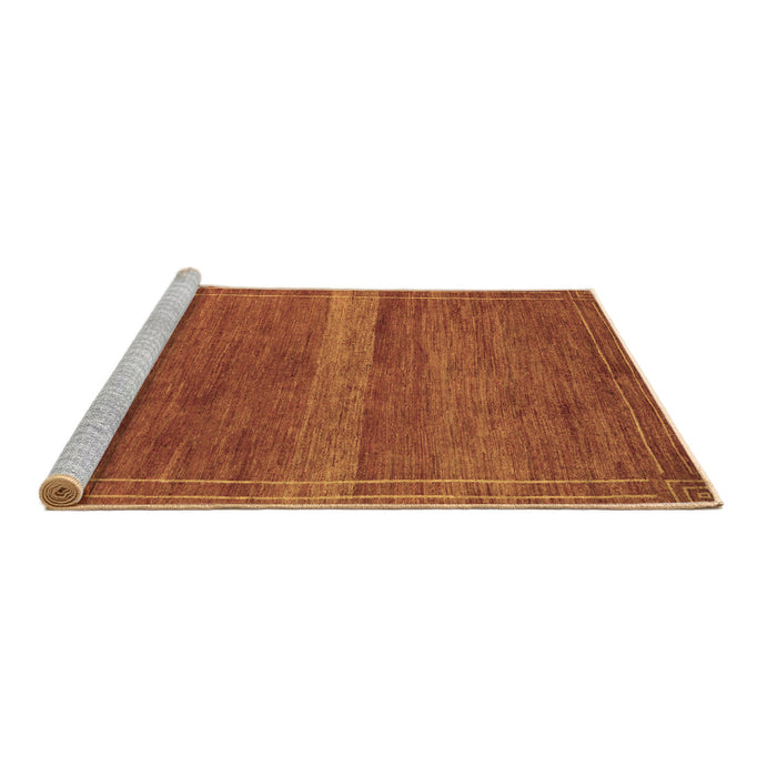 Sideview of Machine Washable Abstract Brown Modern Rug, wshabs5271brn