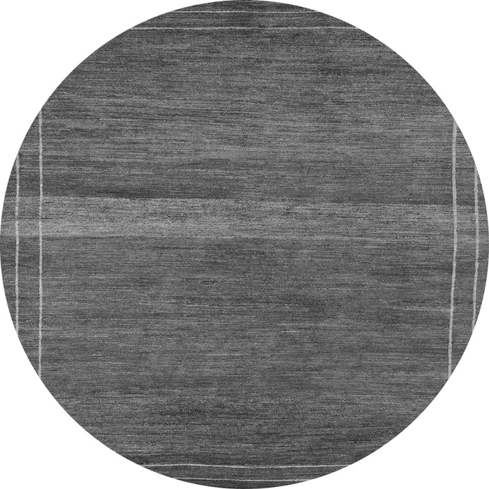 Round Abstract Gray Modern Rug, abs5271gry