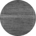 Round Abstract Gray Modern Rug, abs5271gry