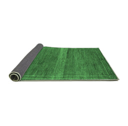 Sideview of Abstract Emerald Green Modern Rug, abs5271emgrn