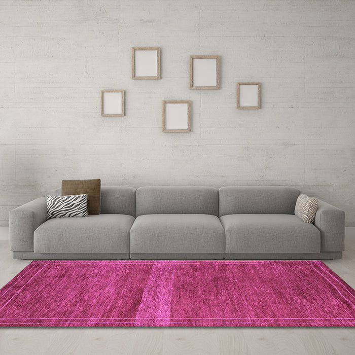 Machine Washable Abstract Purple Modern Area Rugs in a Living Room, wshabs5271pur