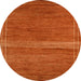 Round Abstract Orange Red Modern Rug, abs5271