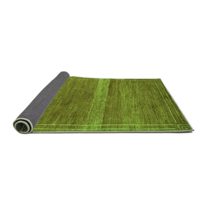 Sideview of Abstract Green Modern Rug, abs5271grn