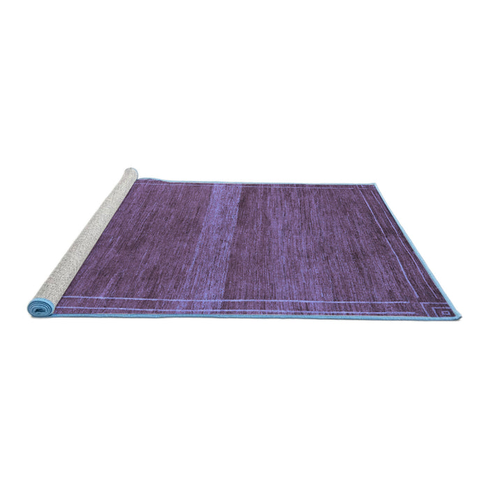 Sideview of Machine Washable Abstract Blue Modern Rug, wshabs5271blu