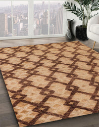 Abstract Orange Modern Rug, abs5272