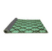 Sideview of Abstract Turquoise Modern Rug, abs5272turq