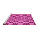 Sideview of Machine Washable Abstract Pink Modern Rug, wshabs5272pnk