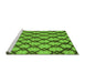 Sideview of Machine Washable Abstract Green Modern Area Rugs, wshabs5272grn