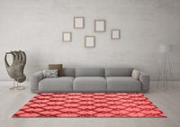 Machine Washable Abstract Red Modern Rug, wshabs5272red