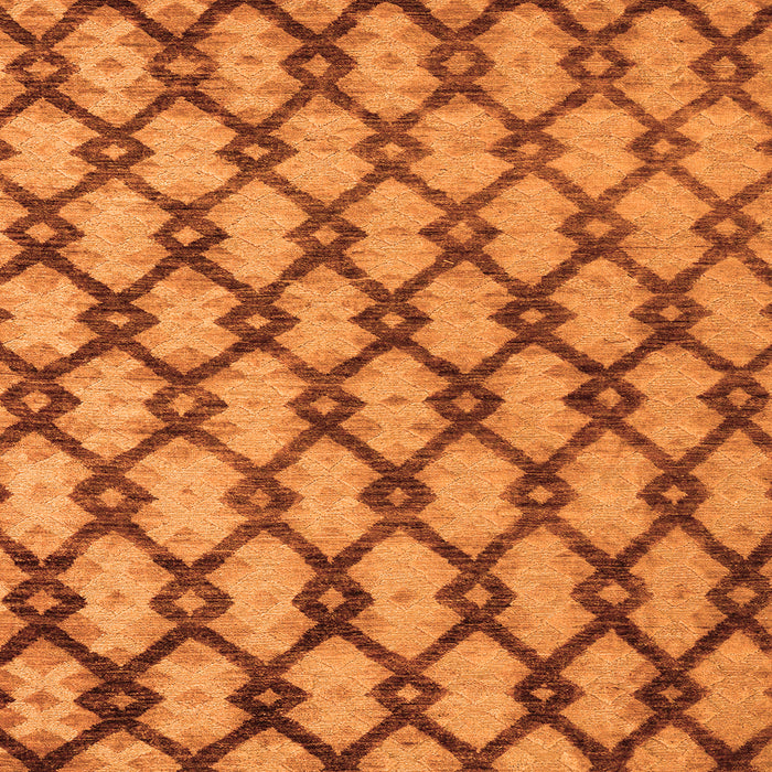 Square Machine Washable Abstract Orange Modern Area Rugs, wshabs5272org