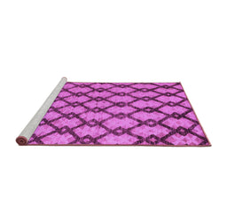 Sideview of Machine Washable Abstract Purple Modern Area Rugs, wshabs5272pur