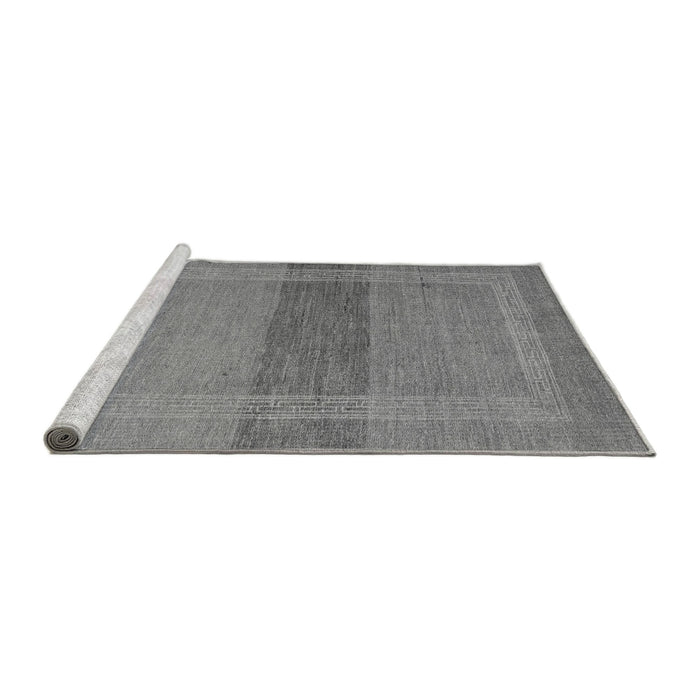 Sideview of Machine Washable Abstract Gray Modern Rug, wshabs5273gry