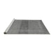 Sideview of Machine Washable Abstract Gray Modern Rug, wshabs5273gry