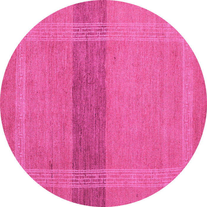 Round Abstract Pink Modern Rug, abs5273pnk