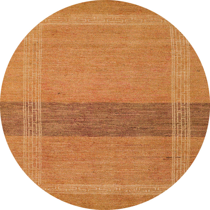 Round Machine Washable Abstract Orange Red Rug, wshabs5273