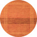 Round Abstract Orange Modern Rug, abs5273org