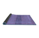 Sideview of Abstract Blue Modern Rug, abs5273blu