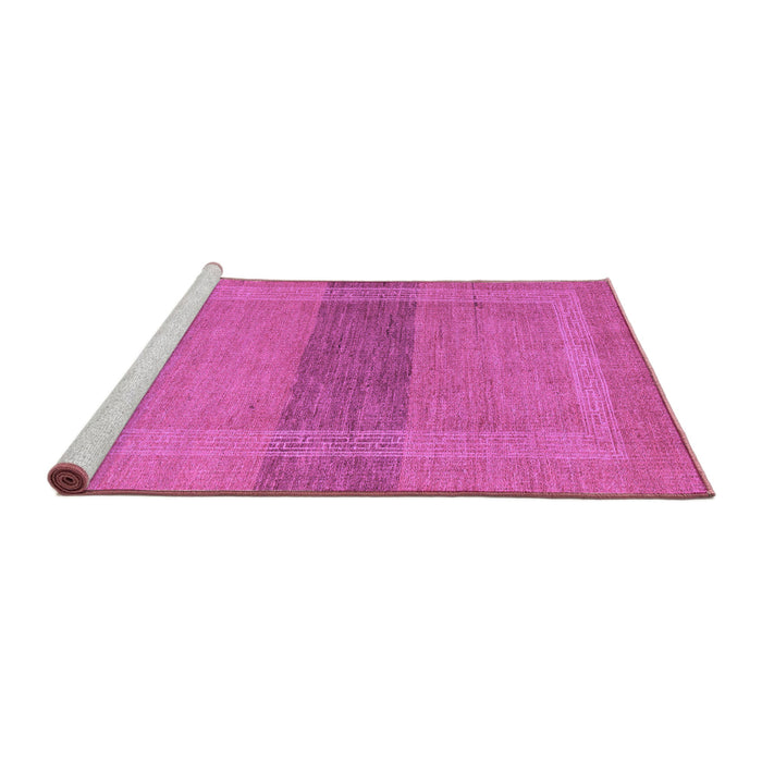 Sideview of Machine Washable Abstract Purple Modern Area Rugs, wshabs5273pur