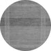 Round Abstract Gray Modern Rug, abs5273gry