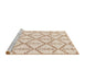 Sideview of Machine Washable Abstract Brown Sugar Brown Rug, wshabs5274