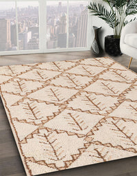 Abstract Brown Solid Rug, abs5274