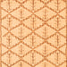 Square Solid Orange Modern Rug, abs5274org